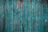 Fototapeta Stare drewniane ściany w kolorze turkusowym